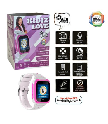 RELOJ INTELIGENTE HOLA WATCH KIDIZ LOVE